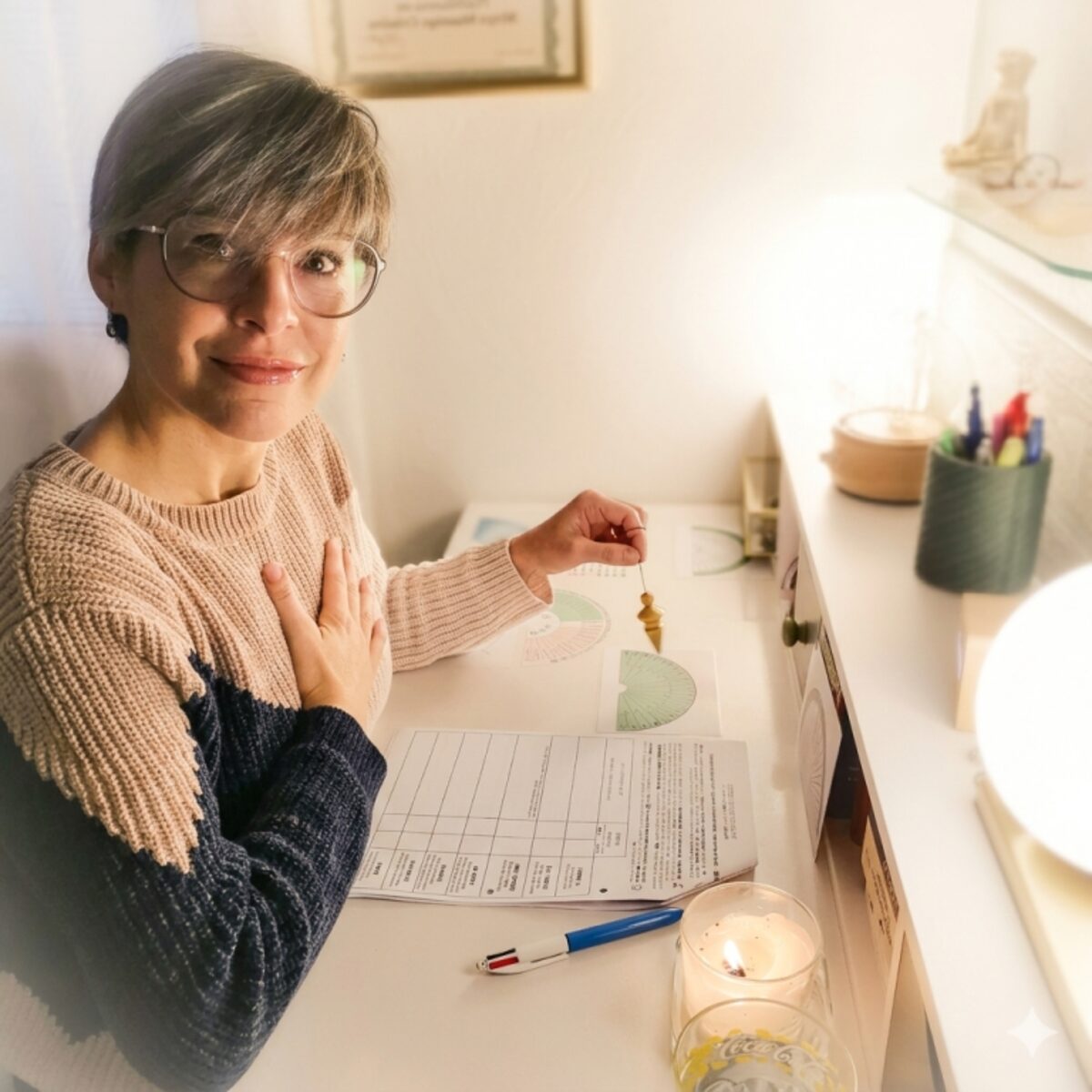 Laetitia TRY lors d'un soin, à l'écoute et bienveillante